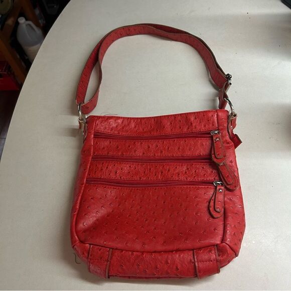 Bueno Red Vegan Leather Crossbody - Picture 1 of 6